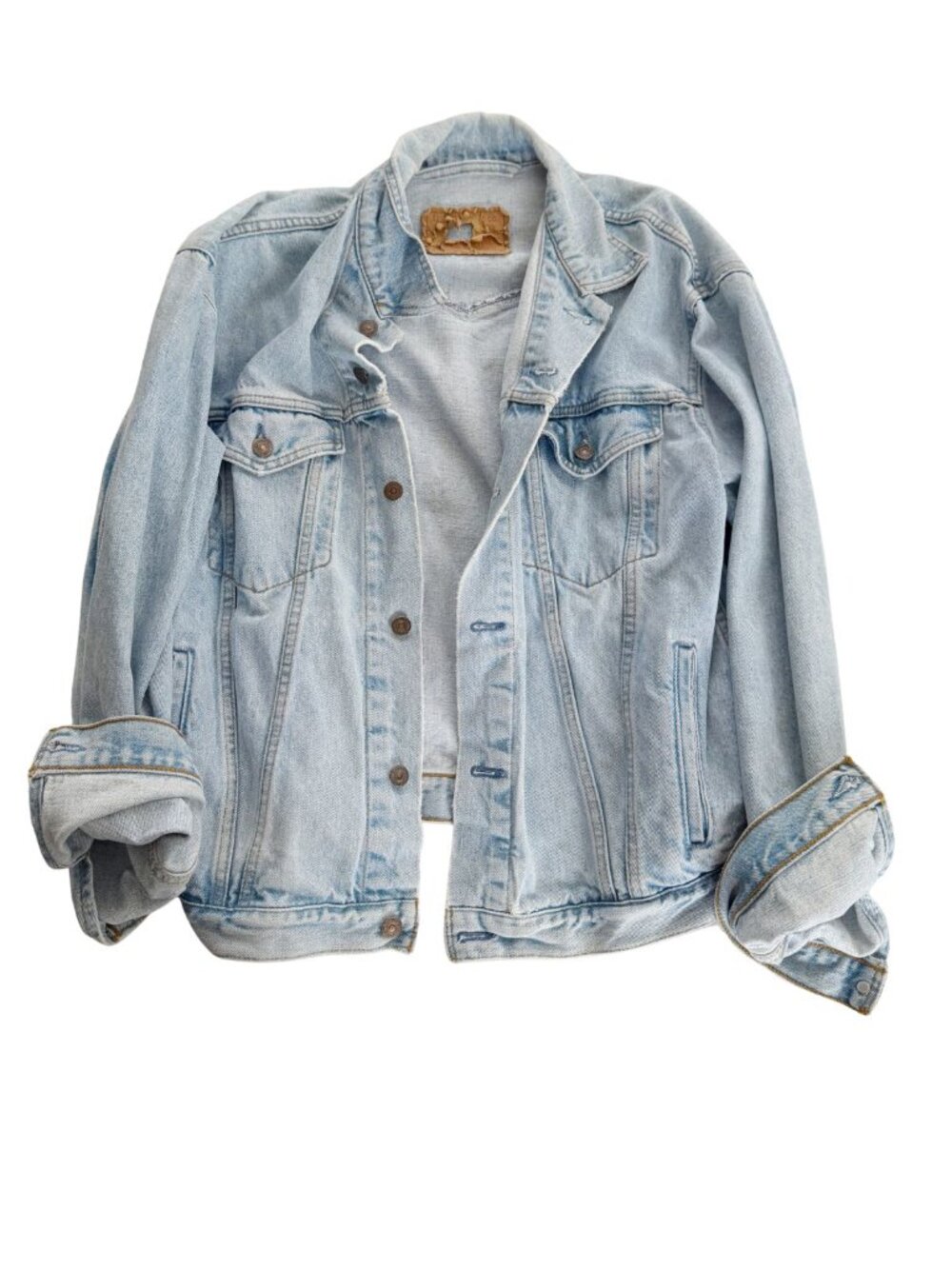 Vintage 90s Y2K Levi's Light Wash Denim Trucker Jacket M